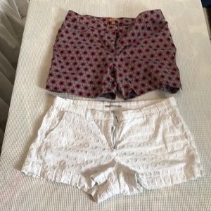 2fer! Gap white shorts and Ellen Tracy shorts